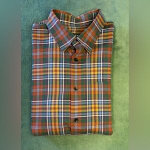 Orvis Men's Plaid Shirt - Red, Green, Yellow. Size: XL (5414)